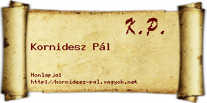 Kornidesz Pál névjegykártya